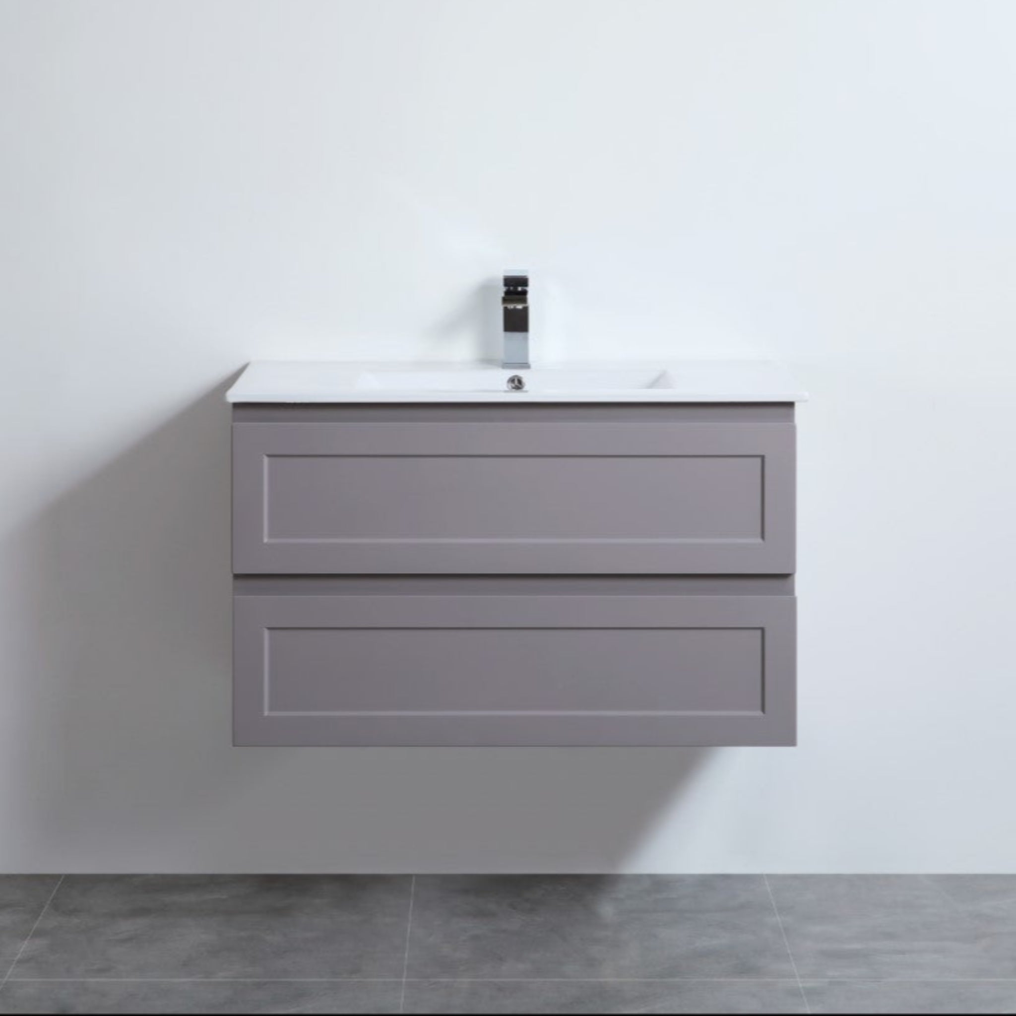CETO FREMANTLE MATTE GREY 900MM SINGLE BOWL WALL HUNG VANITY