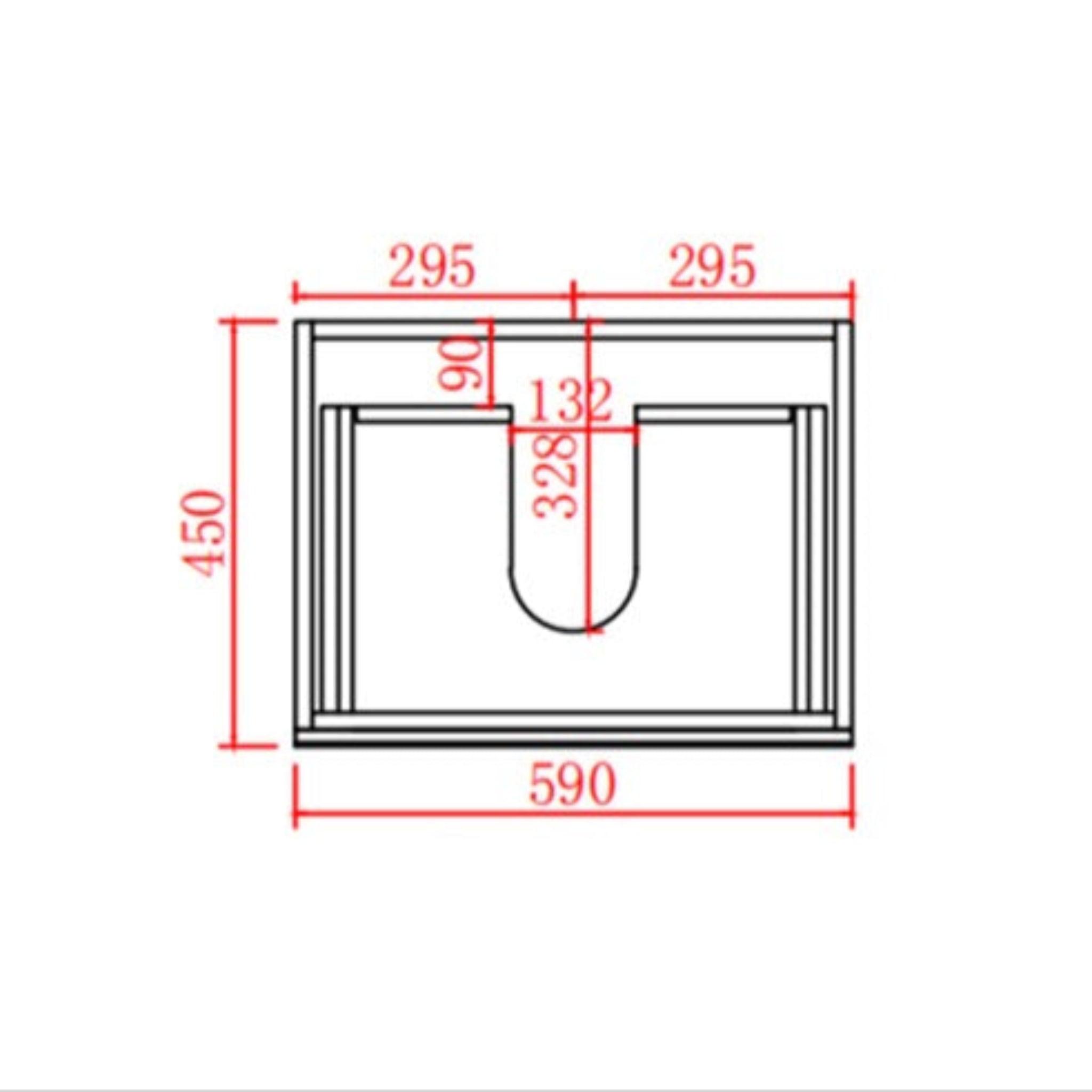 CETO FREMANTLE MATTE WHITE 600MM SINGLE BOWL WALL HUNG VANITY