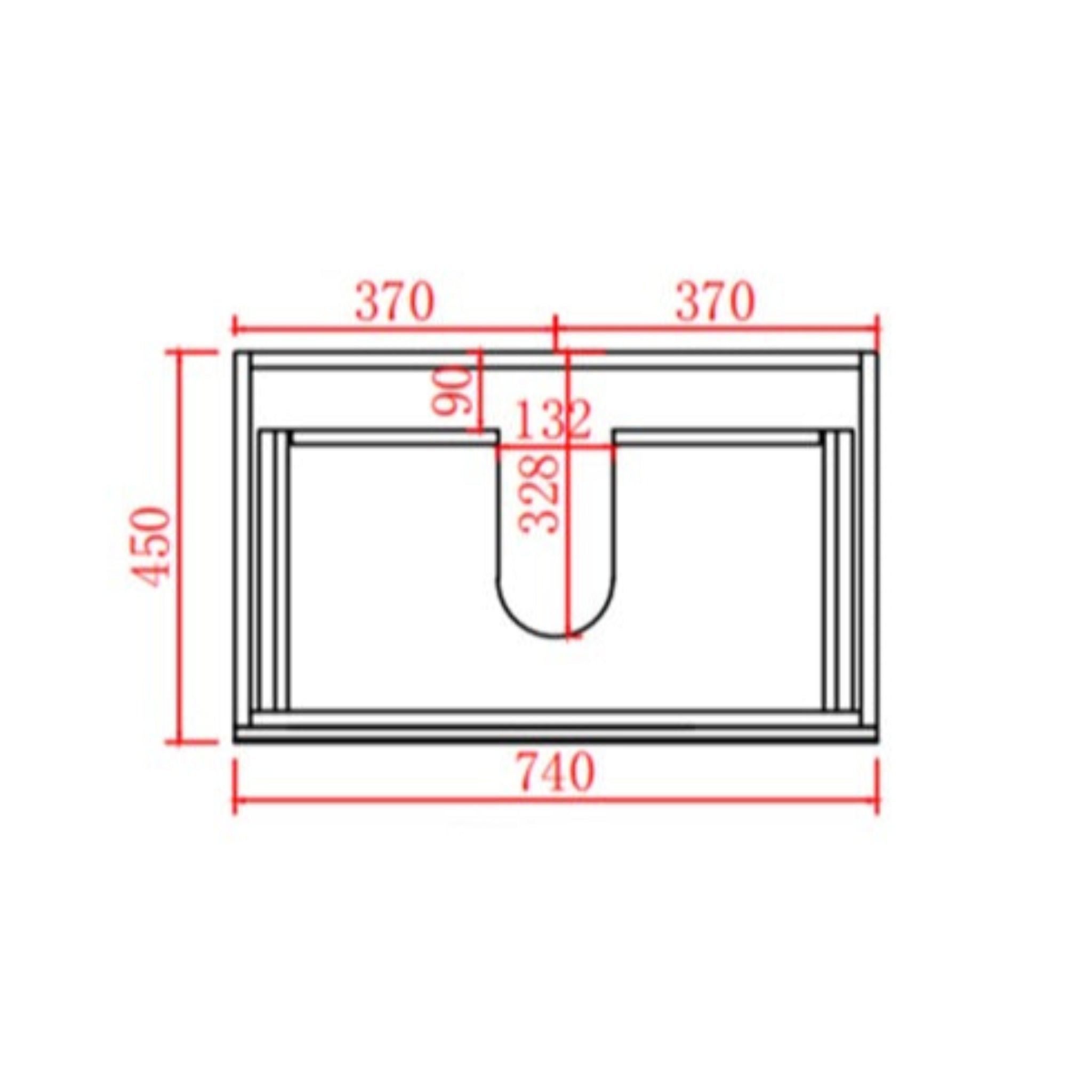CETO FREMANTLE MATTE WHITE 750MM SINGLE BOWL WALL HUNG VANITY