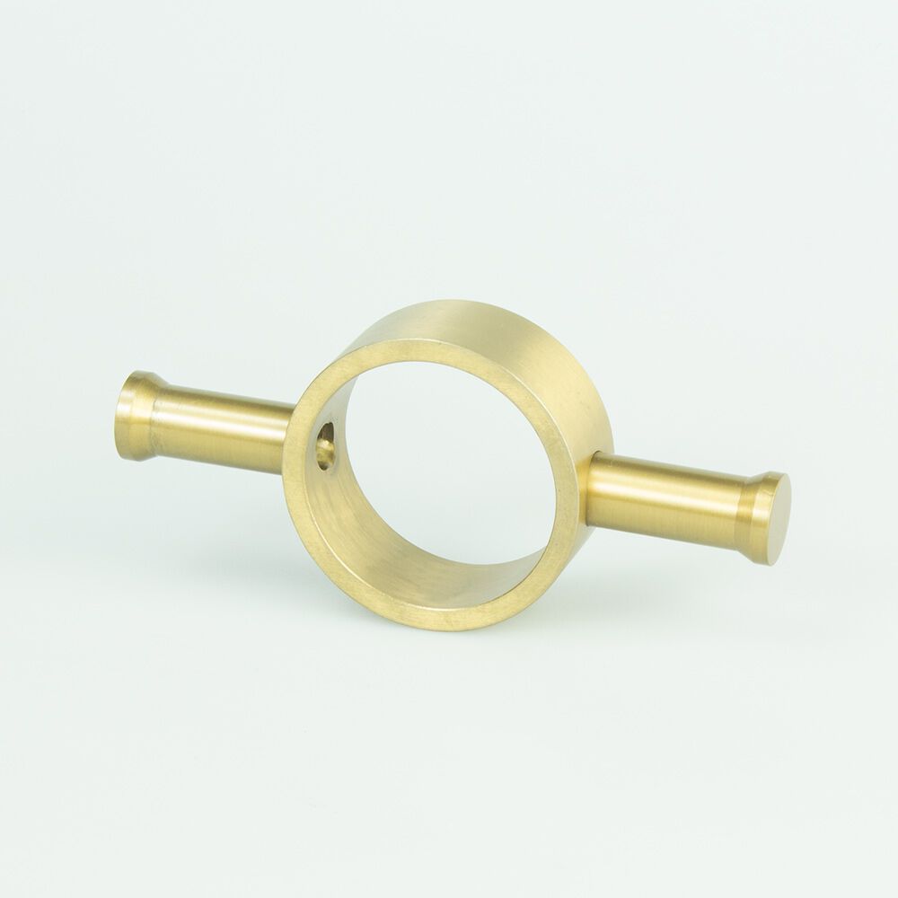 RADIANT HEATING RING HOOK FOR VERTICAL RAILS BRUSHED GOLD 110MM