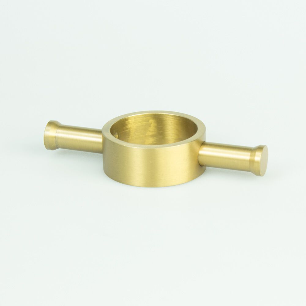 RADIANT HEATING RING HOOK FOR VERTICAL RAILS BRUSHED GOLD 110MM