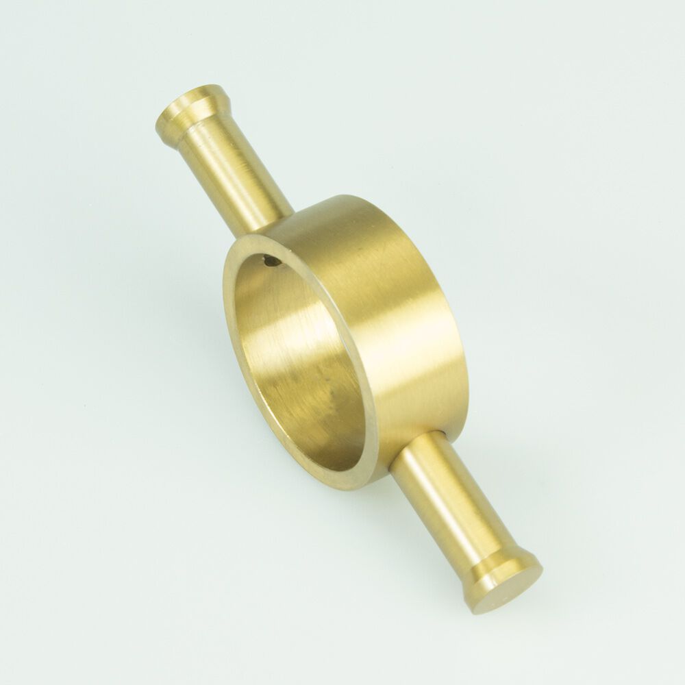 RADIANT HEATING RING HOOK FOR VERTICAL RAILS BRUSHED GOLD 110MM