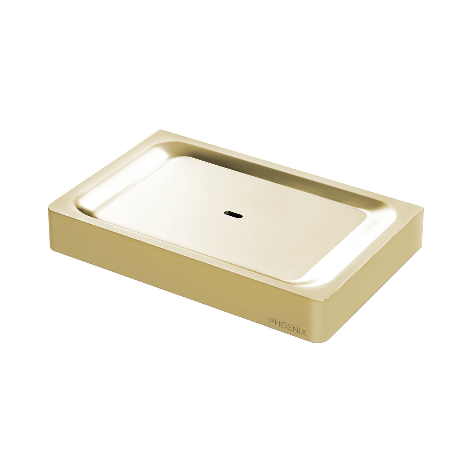 PHOENIX GLOSS SOAP DISH BRUSHED GOLD 80MM