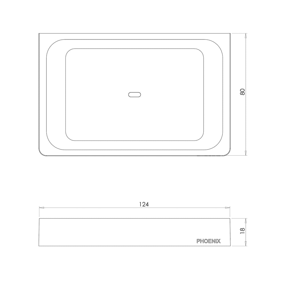 PHOENIX GLOSS SOAP DISH BRUSHED NICKEL 124MM