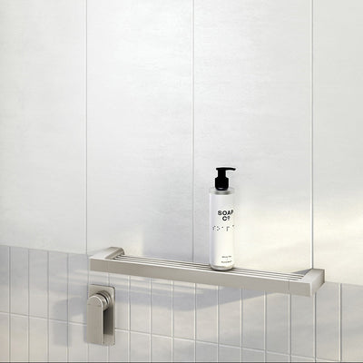 PHOENIX GLOSS SHOWER SHELF BRUSHED NICKEL 400MM