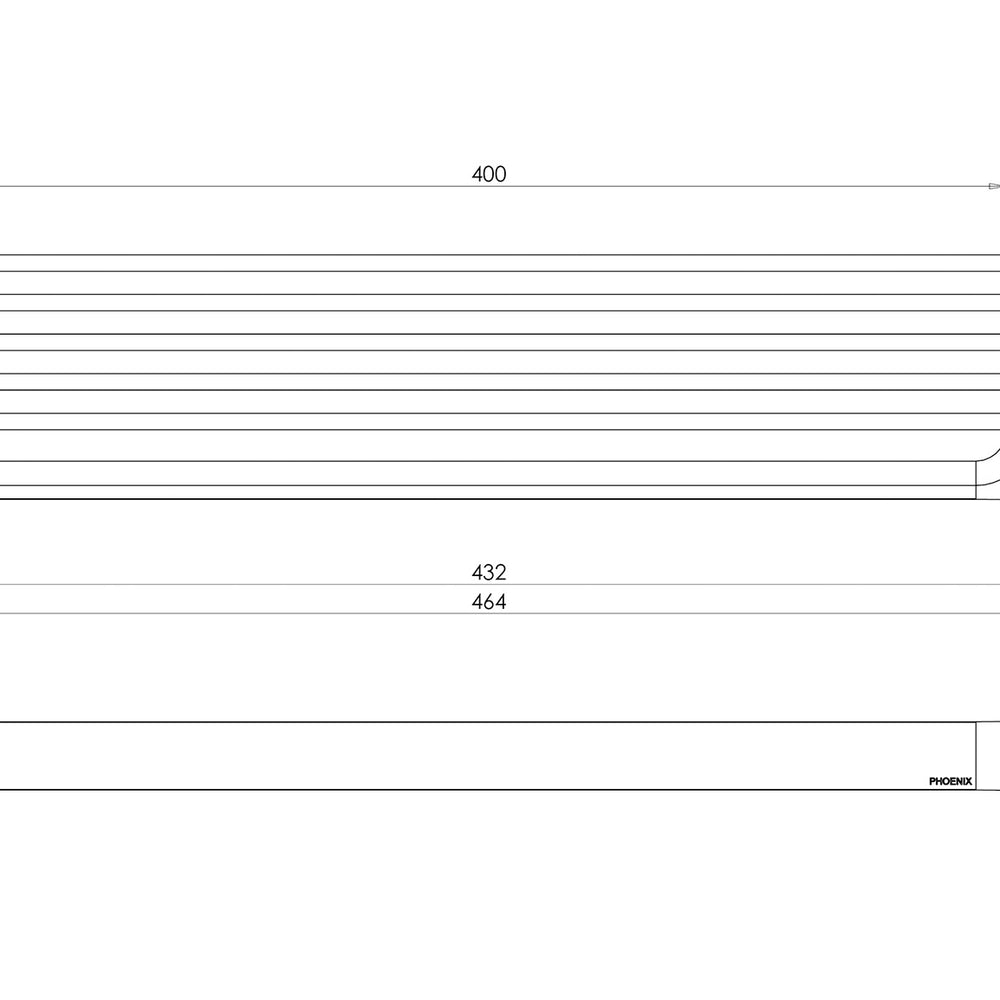 PHOENIX GLOSS SHOWER SHELF BRUSHED GOLD 400MM