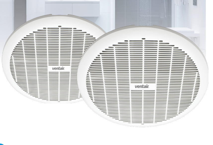 VENTAIR GYRO HIGH AIR EXTRACTION AXIAL EXHAUST FAN WHITE (AVAILABLE IN 200MM AND 250MM)