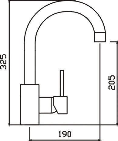 HELLYCAR IDEAL LEAD FREE SINK MIXER 325MM BRUSHED NICKEL