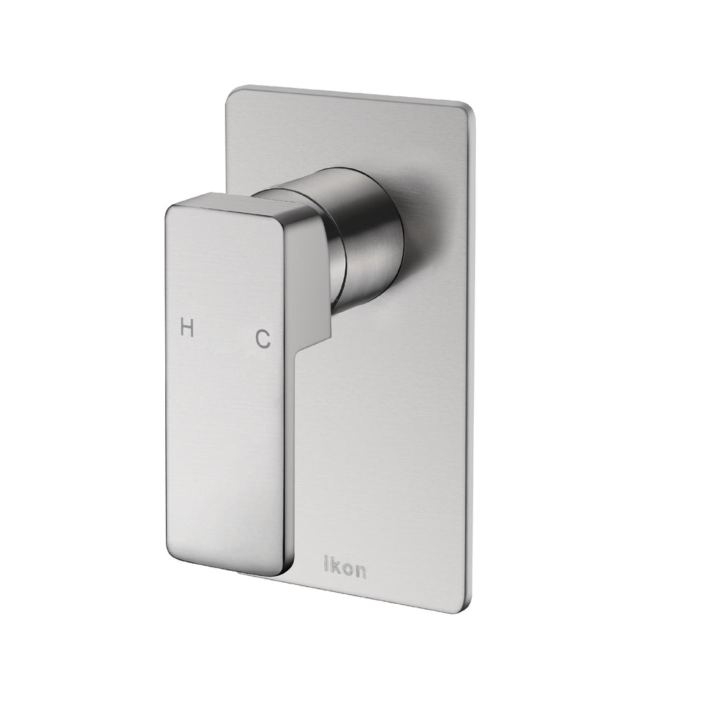 IKON CERAM WALL MIXER 140MM BRUSHED NICKEL
