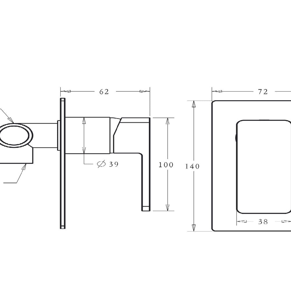 IKON CERAM WALL MIXER 140MM BRUSHED NICKEL