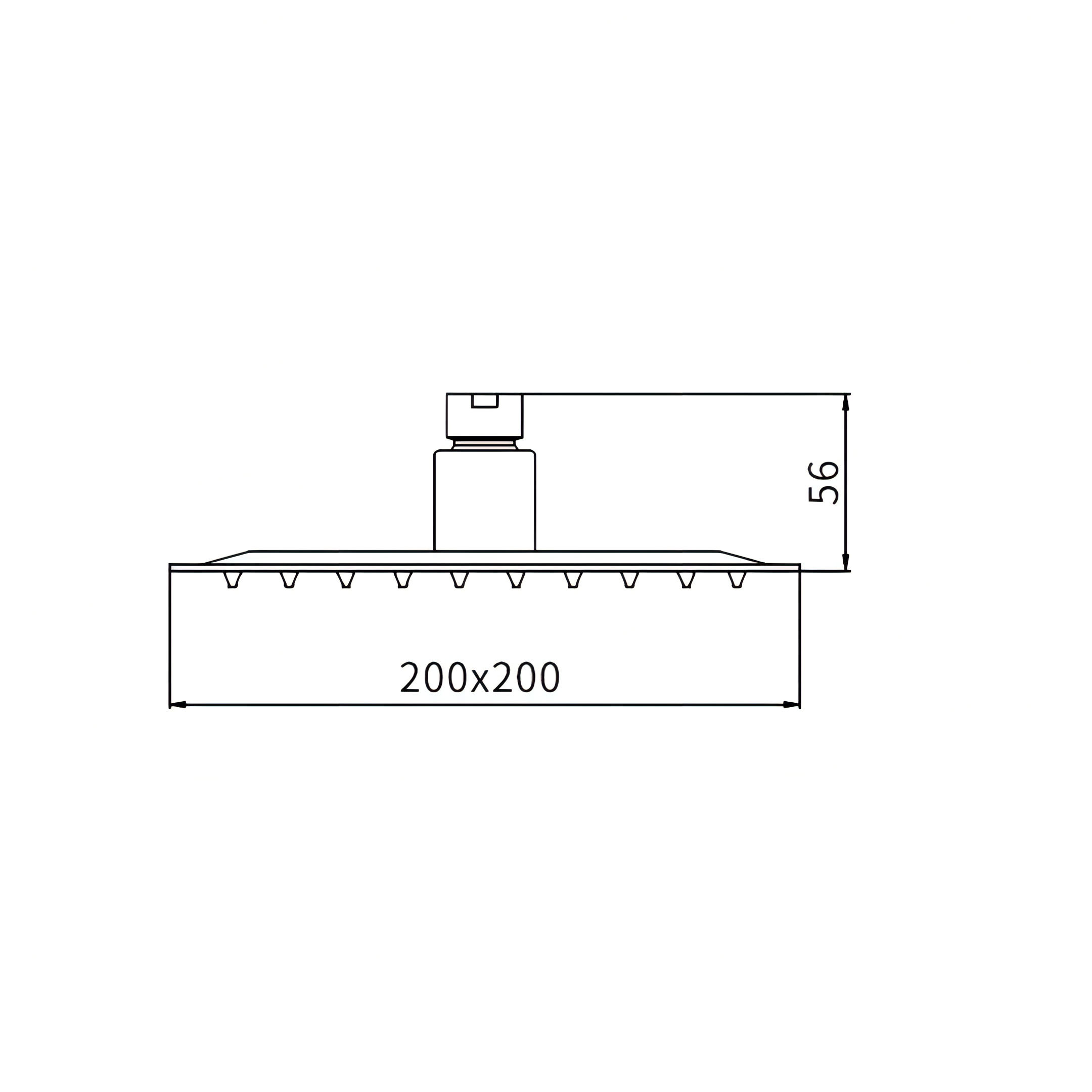 HELLYCAR CHRIS WALL SHOWER ARM AND SHOWER HEAD 200MM ROSE GOLD