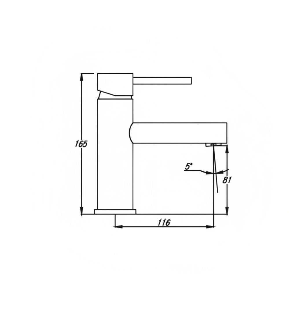 HELLYCAR IDEAL LEAD FREE BASIN MIXER 165MM CHROME
