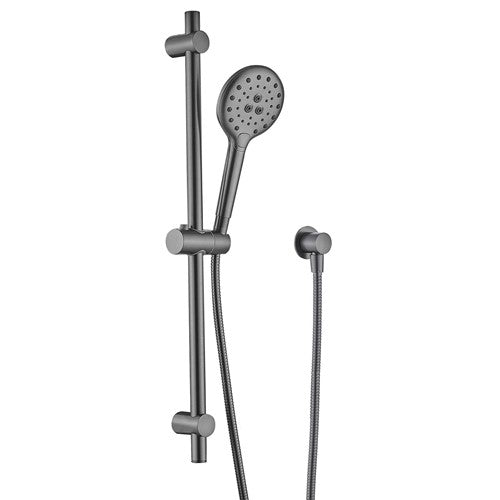 HELLYCAR IDEAL HAND SHOWER ON RAIL BRUSHED GUN METAL