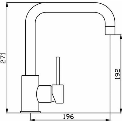 HELLYCAR IDEAL LEAD FREE SINK MIXER 271MM BRUSHED GUN METAL