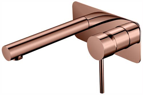 HELLYCAR IDEAL WALL MIXER WITH OUTLET 180MM ROSE GOLD
