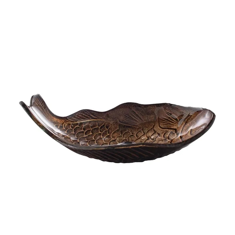 INFINITY ART BASIN TEMPERED GLASS FISH SHAPE 450MM