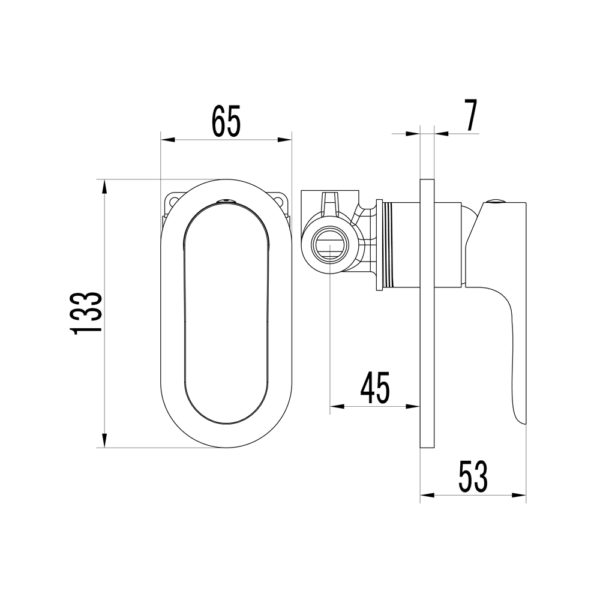 IKON BANDA WALL MIXER CHROME