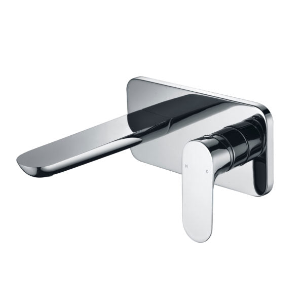 IKON BANDA WALL BASIN MIXER 200MM CHROME