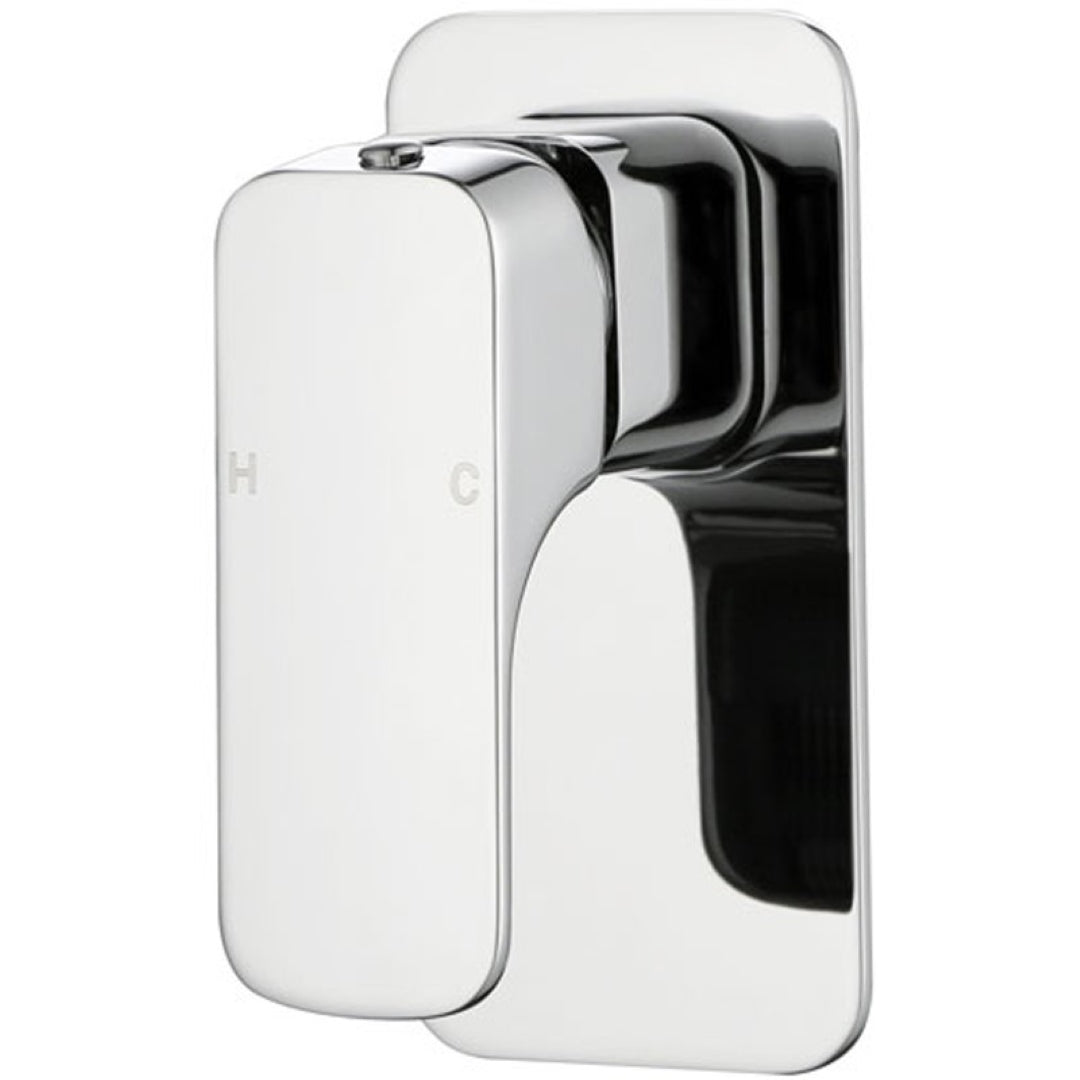 IKON EDEN SOFT SQUARE BATH / SHOWER MIXER 129MM CHROME