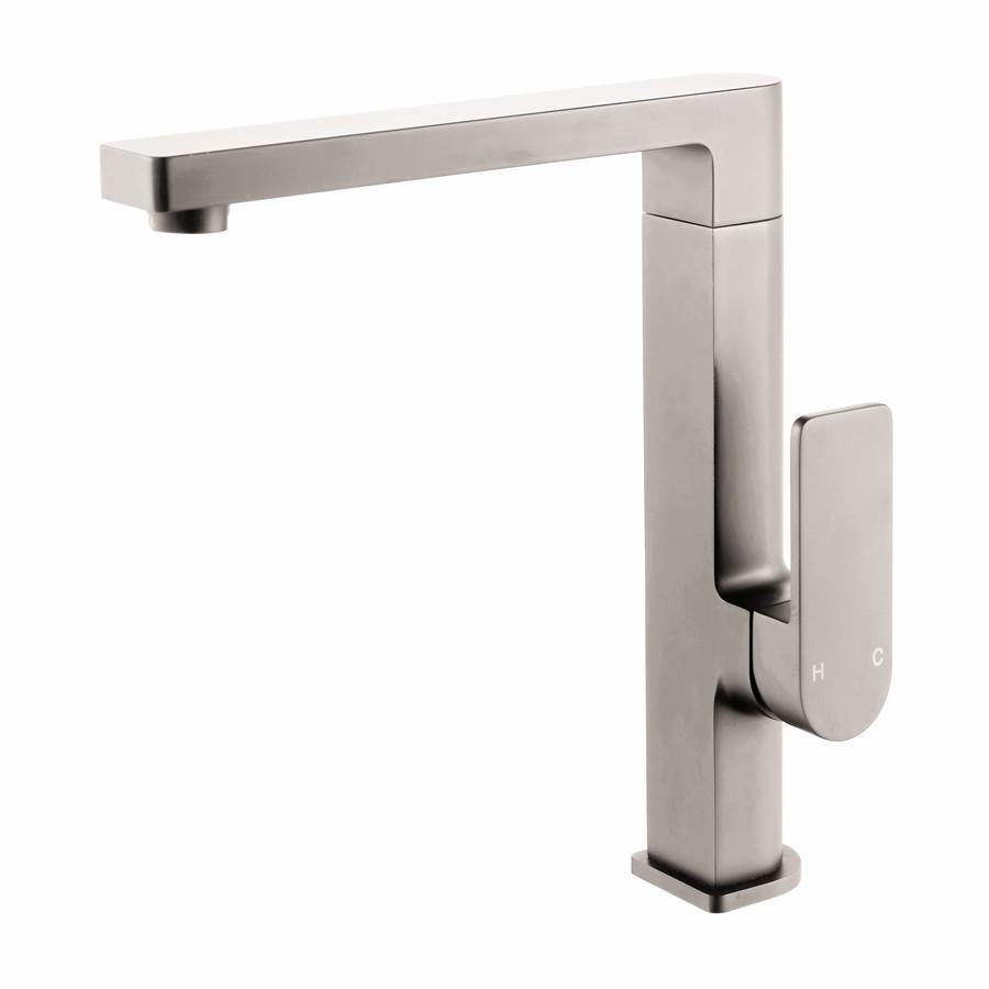 IKON FLORES SINK MIXER 250MM BRUSHED NICKEL