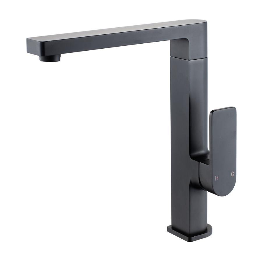 IKON FLORES SINK MIXER 250MM MATTE BLACK