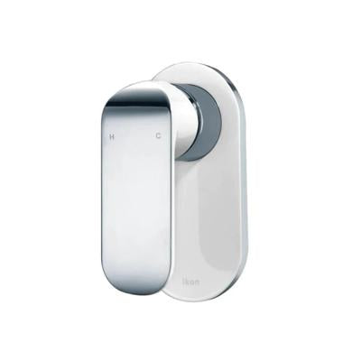 IKON KARA WALL MIXER 133MM WHITE AND CHROME