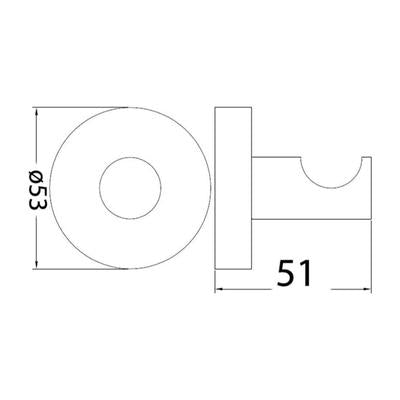 IKON OTUS ROBE HOOK BRUSHED GOLD 51MM