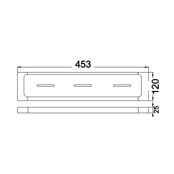 IKON SETO METAL SHELF CHROME 453MM