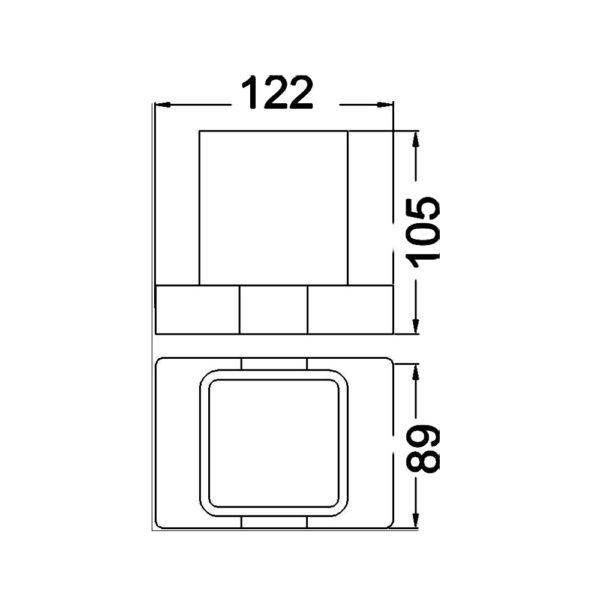 IKON SETO TUMBLER HOLDER CHROME 122MM