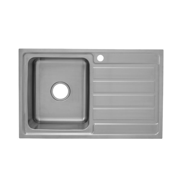 IKON SETO ONE BOWL KITCHEN SINK RHB CHROME 800MM