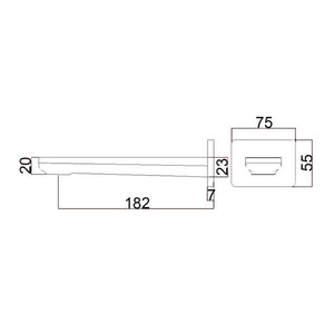 IKON SETO WALL OUTLET WHITE AND CHROME
