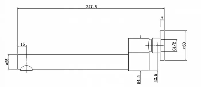 INSPIRE PAVIA SWIVEL BATH SPOUT ROUND BLACK