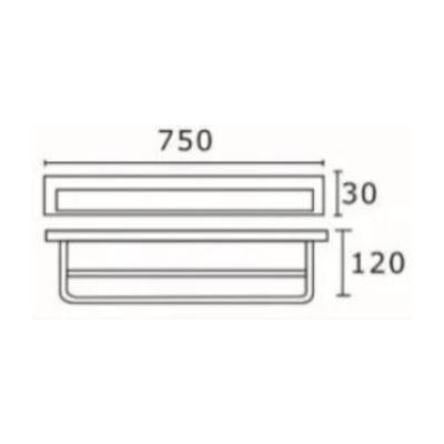 INSPIRE RECXIS DOUBLE NON-HEATED TOWEL RAIL CHROME 600MM AND 750MM