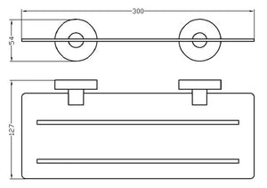 INSPIRE RONDO METAL SHELF CHROME 300MM
