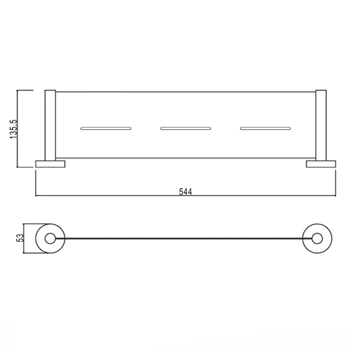 INSPIRE RONDO METAL SHELF MATTE BLACK 544MM