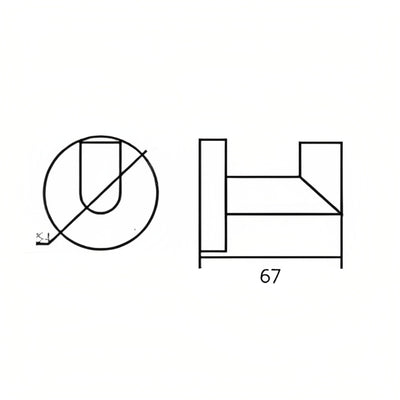 INSPIRE RONDO SINGLE ROBE HOOK CHROME 67MM