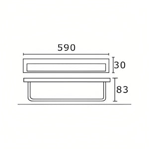 INSPIRE SINGLE NON-HEATED TOWEL RAIL CHROME 600MM AND 750MM