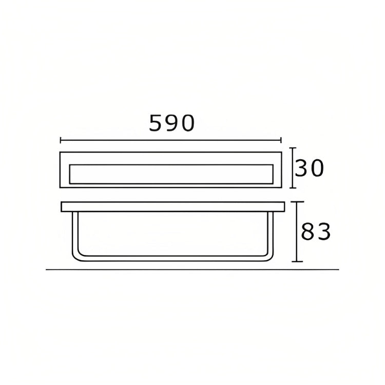 INSPIRE SINGLE NON-HEATED TOWEL RAIL CHROME 600MM AND 750MM