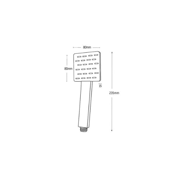 INSPIRE TARAN SHOWER RAIL 700MM BRUSHED NICKEL