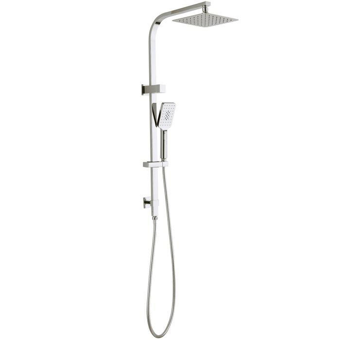 INSPIRE TARAN TWIN SHOWER ON RAIL TOP INLET 890MM BRUSHED NICKEL