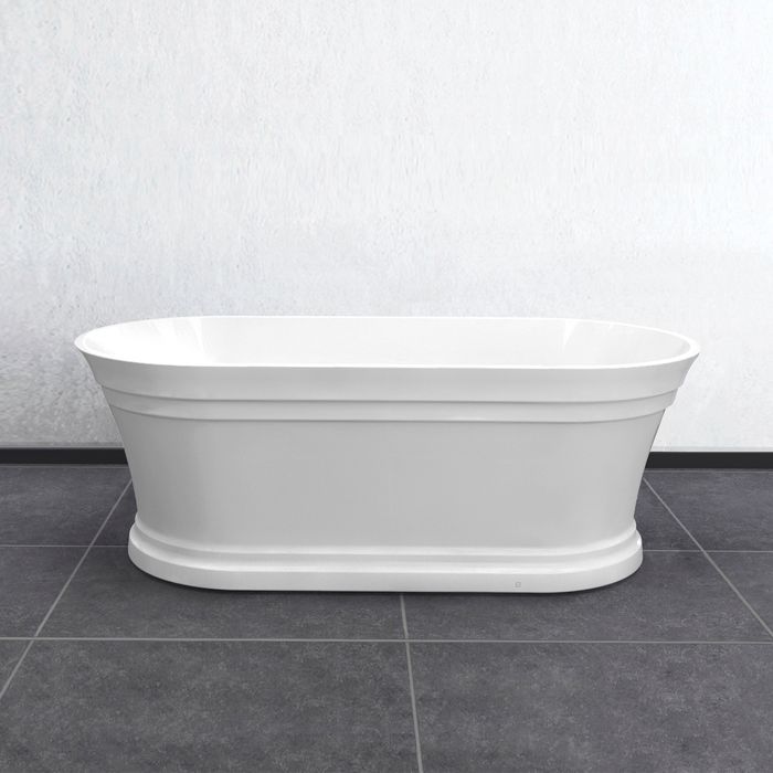 INSPIRE HAMPTON FREESTANDING BATHTUB GLOSS WHITE 1500MM
