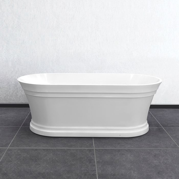 INSPIRE HAMPTON FREESTANDING BATH GLOSS WHITE 1500MM