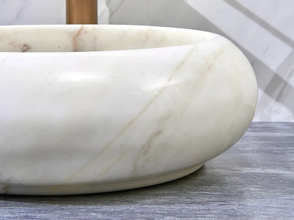 INFINITY ART BASIN NATURE STONE ROUND MARBLE 420MM