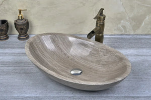 INFINITY ART BASIN NATURE STONE OVAL MARBLE 500MM