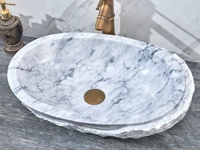 INFINITY ART BASIN NATURE STONE OVAL MARBLE 550MM