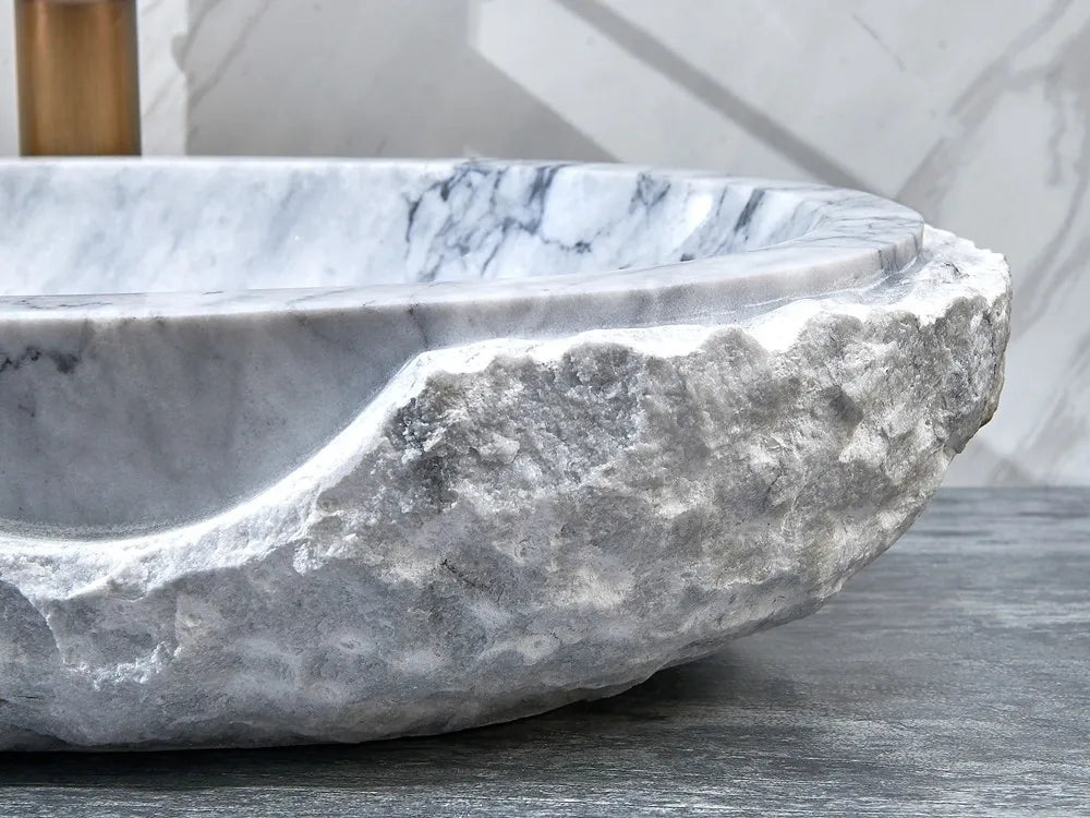 INFINITY ART BASIN NATURE STONE OVAL MARBLE 550MM