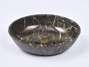 INFINITY ART BASIN NATURE STONE OVAL MARBLE 510MM