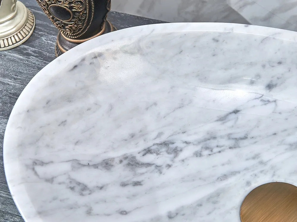 INFINITY ART BASIN NATURE STONE OVAL MARBLE 480MM