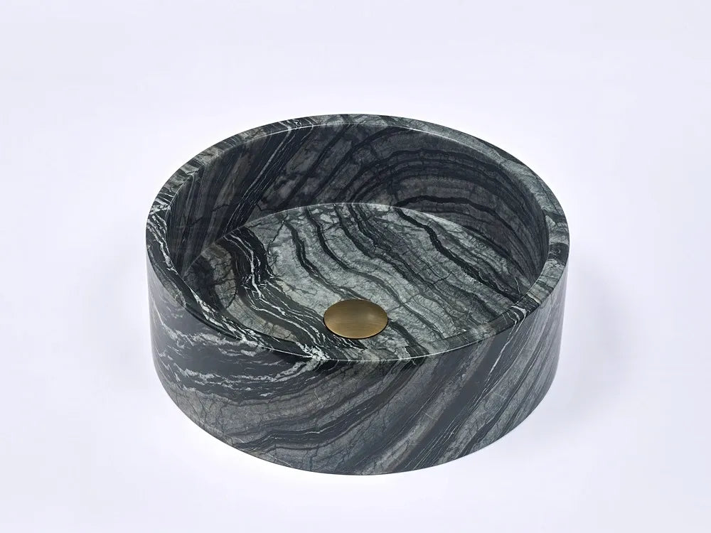 INFINITY ART BASIN NATURE STONE ROUND MARBLE 420MM