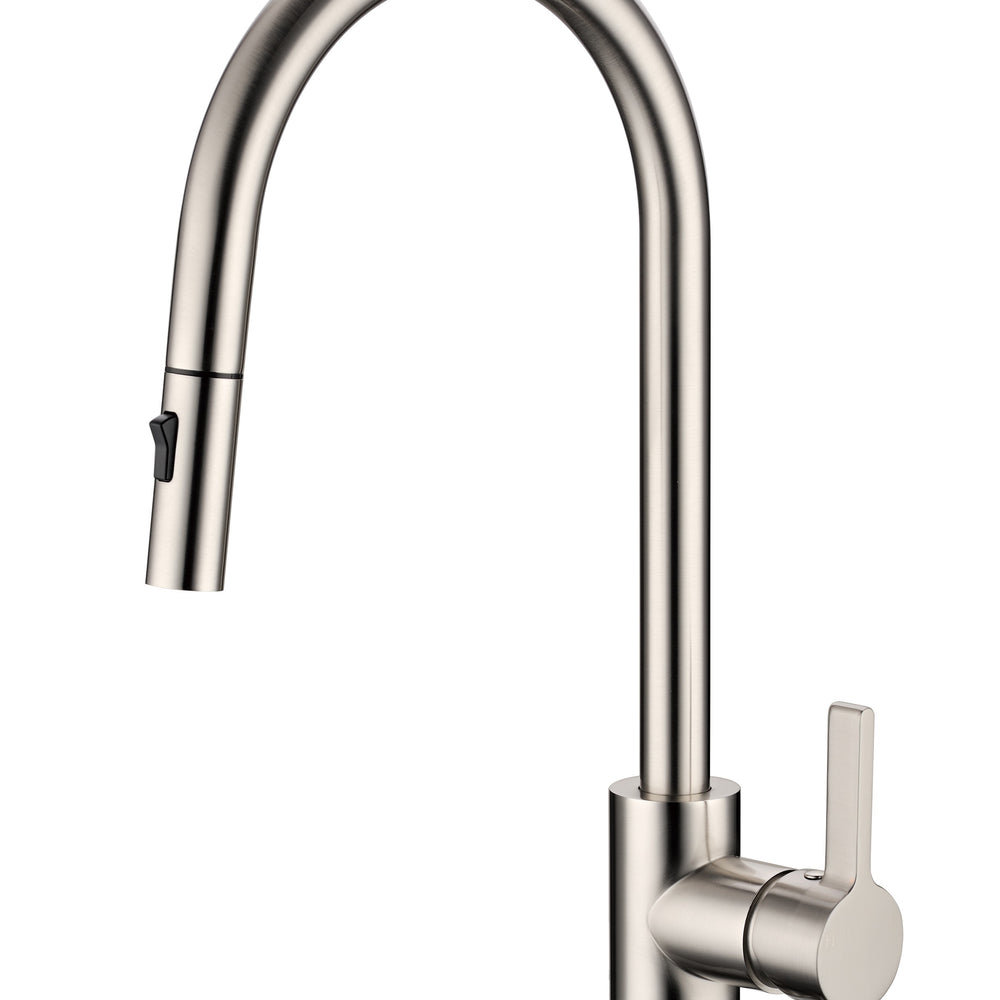 IKON OTUS LEAD FREE PULL-OUT SINK MIXER 405MM BRUSHED NICKEL